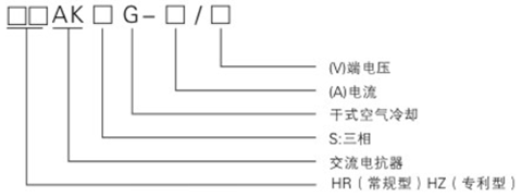 進(jìn)、出線電抗器型號(hào)含義